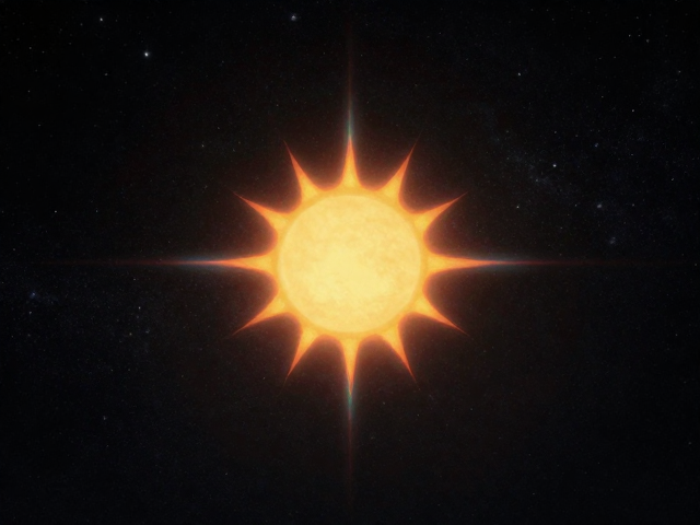 星夜下的太阳与虹彩反光,揭秘绝美光影视觉盛宴