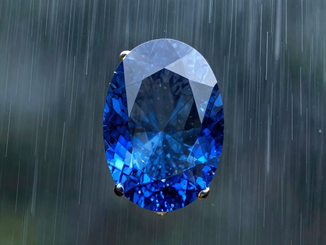 太阳雨滴蓝宝石,揭秘自然光影与宝石的绝美邂逅