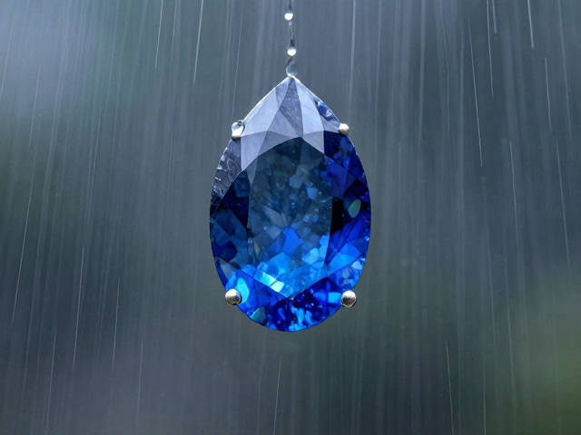 太阳雨滴蓝宝石,揭秘自然光影与宝石的绝美邂逅