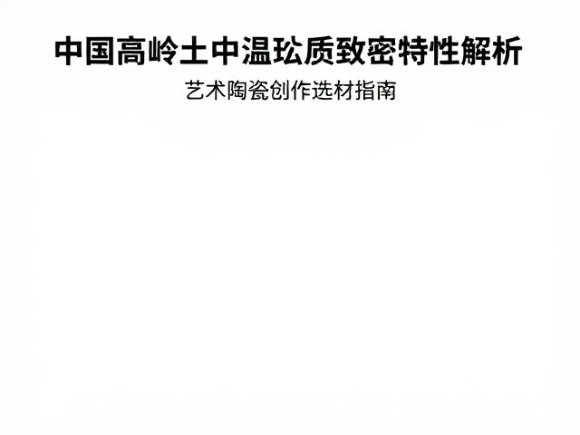 中国高岭土中温炻质致密特性解析，艺术陶瓷创作选材指南