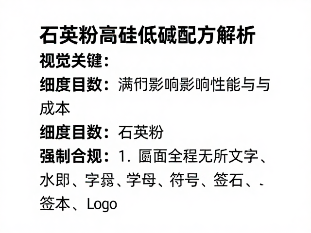 石英粉高硅低碱配方解析，细度目数如何影响性能与成本