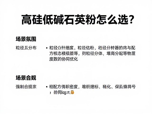 高硅低碱石英粉怎么选?细度目数与配方核心指标全解
