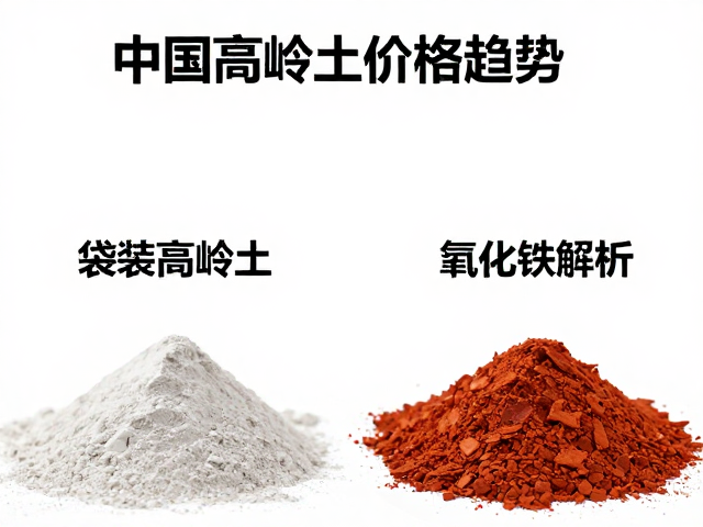 中国高岭土价格趋势,袋装高岭土粉与氧化铁应用解析