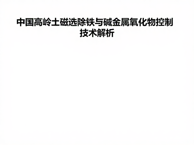 中国高岭土磁选除铁与碱金属氧化物控制技术解析