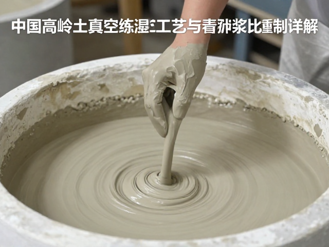 中国高岭土真空练泥工艺与泥浆比重控制详解