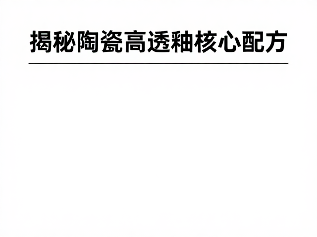 石英透明度与釉相分析,揭秘陶瓷高透釉核心配方
