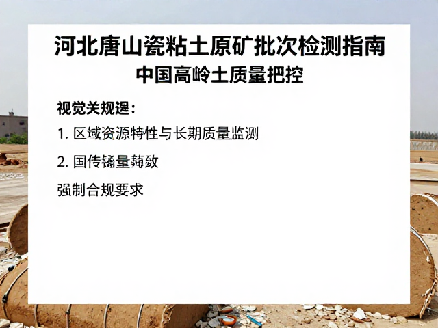 河北唐山陶瓷粘土原矿批次检测指南,中国高岭土质量把控