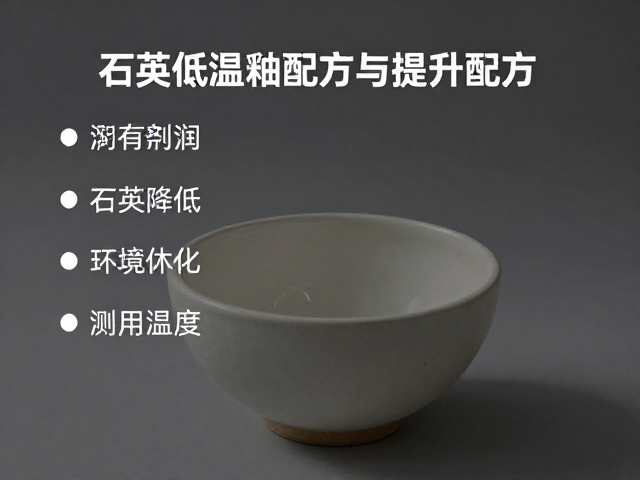 石英低温釉配方,利用石英降低熔融温度,提升陶瓷工艺效率