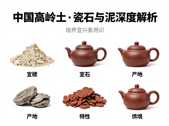 中国高岭土、瓷石与宜兴紫砂泥深度解析，产地、特性与应用全指南