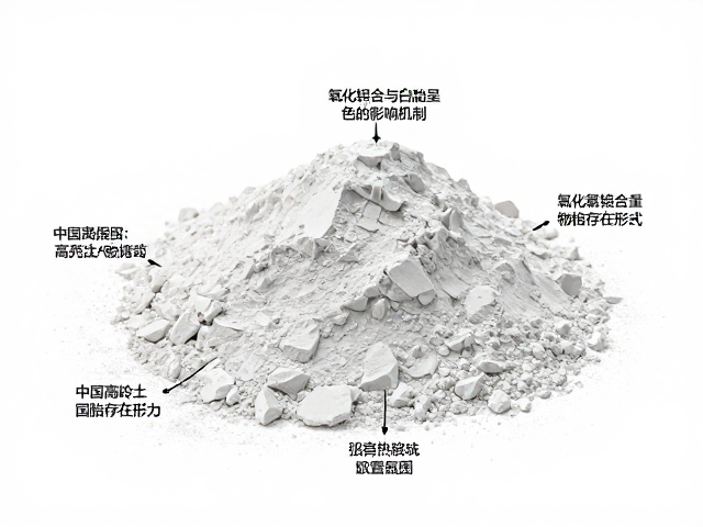 中国高岭土对氧化铝含量与白胎呈色的影响机制