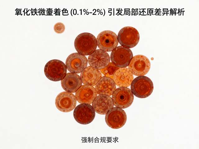 氧化铁微量着色(0.1%-2%)引发局部还原差异解析