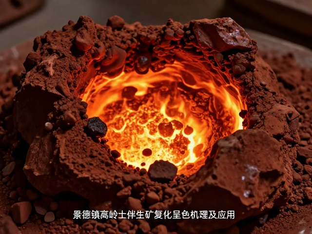 氧化铁在景德镇高岭土伴生矿中氧化焰呈色机理及应用