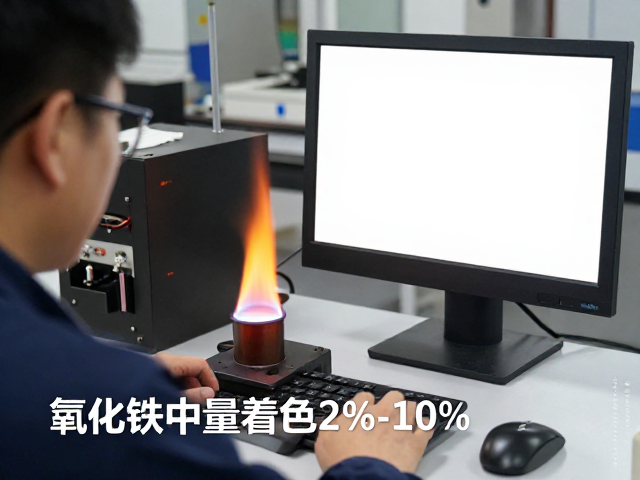 氧化铁中量着色2%-10%如何保持中性焰稳定?