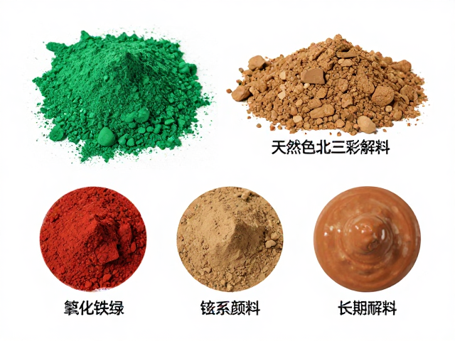 氧化铁绿粉与各地天然色土对比，铬系颜料色彩解析