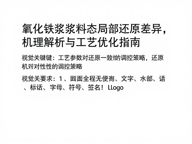氧化铁浆料态局部还原差异,机理解析与工艺优化指南