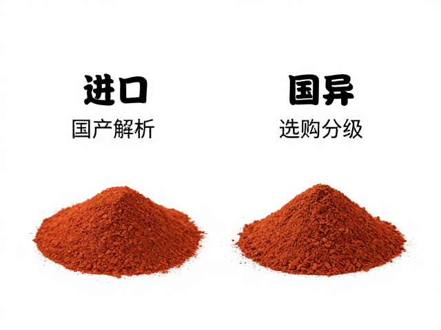 进口与国产氧化铁差异解析，过筛分级标准与选购指南