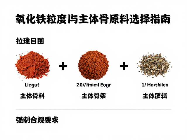 氧化铁粒度目数与主体骨架原料选择指南