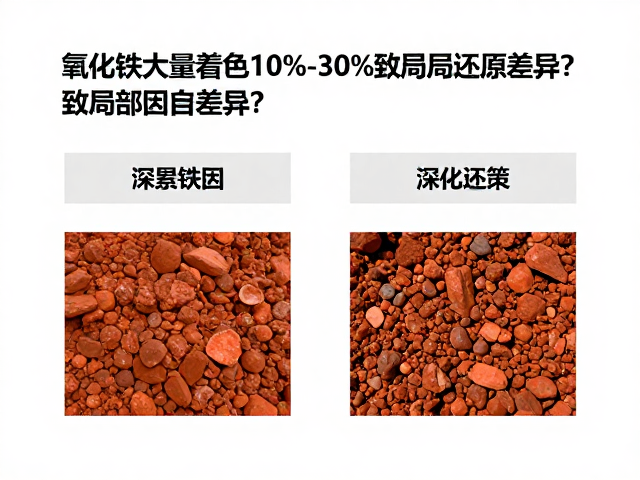 氧化铁大量着色10%-30%致局部还原差异?深度解析成因与对策