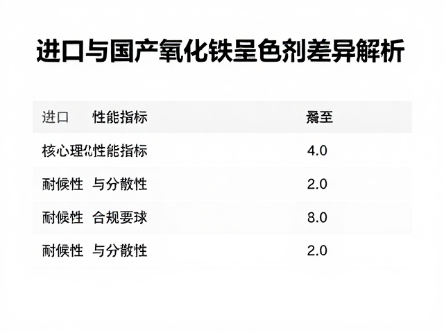 进口与国产氧化铁呈色剂差异解析,性能对比与选购指南