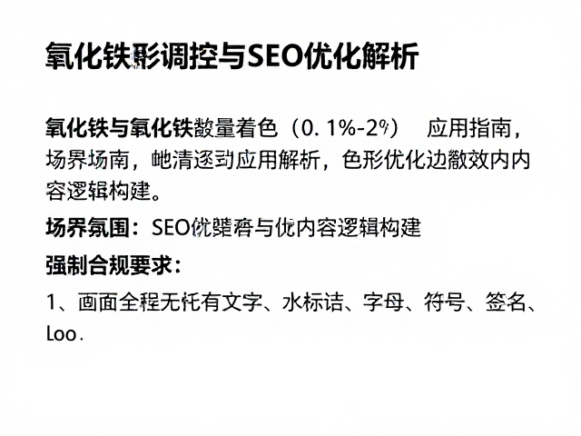 氧化铁与氧化铬微量着色(0.1%-2%)应用指南，色彩调控与SEO优化解析