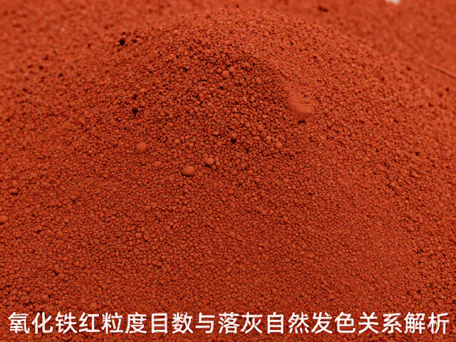氧化铁红粒度目数与落灰自然发色关系解析