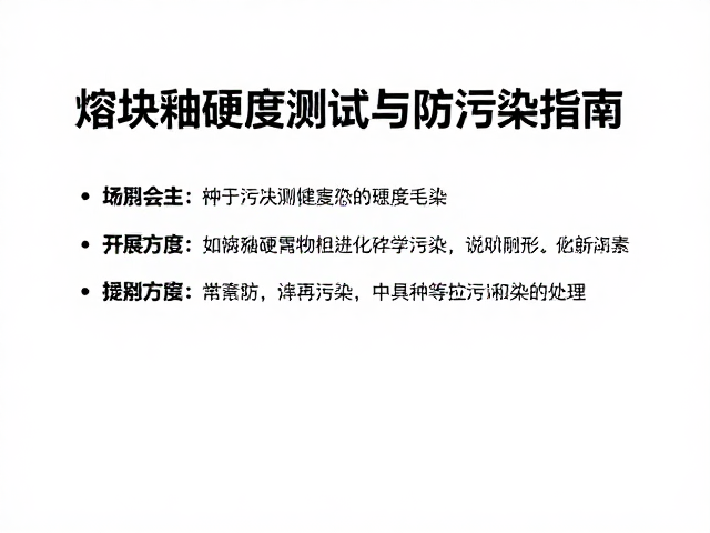 熔块釉硬度测试与防污染指南,如何避免化学污染
