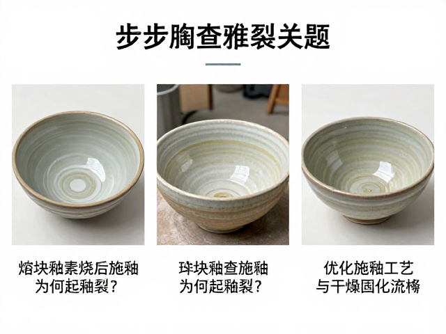 熔块釉素烧后施釉为何起釉裂?3步排查解决陶瓷釉裂难题