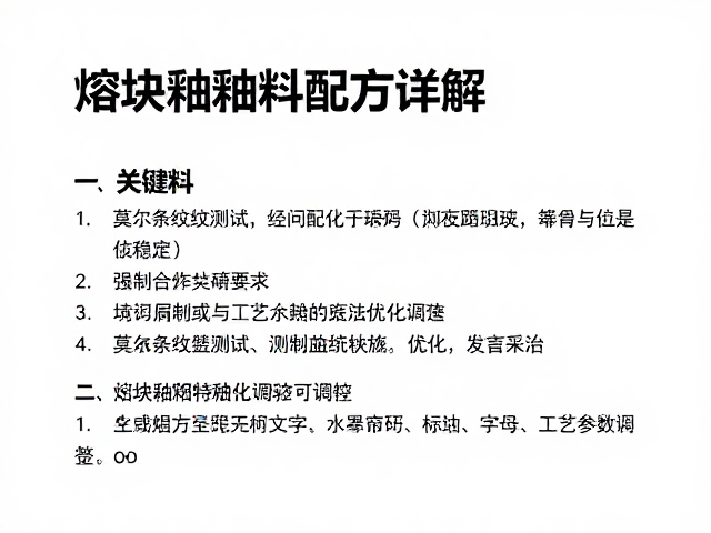 熔块釉釉料配方详解,莫尔条纹测试与优化技巧