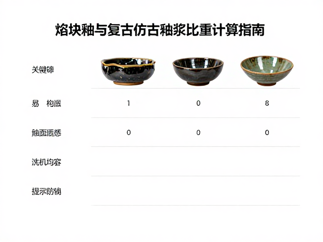 熔块釉与复古仿古釉釉浆比重计算指南,提升成品率与釉面质感