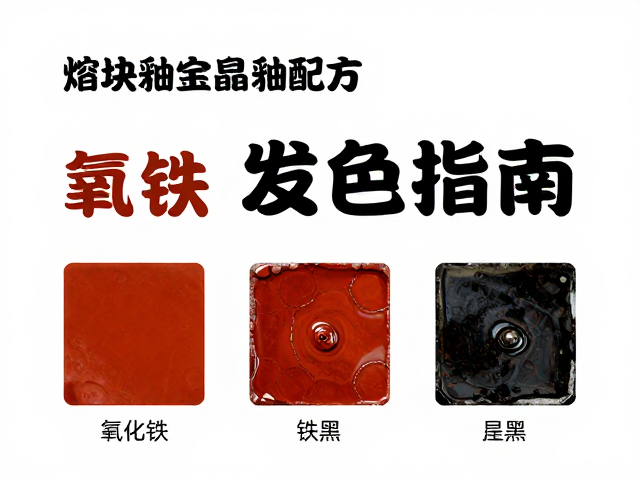 熔块釉结晶釉配方，氧化铁铁红铁黑发色原理与实操指南
