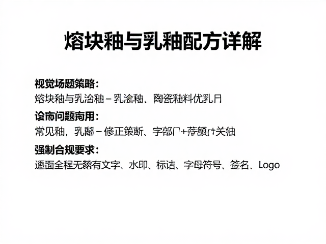 熔块釉与乳浊釉配方详解，陶瓷釉料配方优化指南