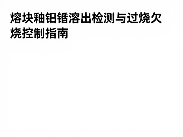 熔块釉铅镉溶出检测与过烧欠烧控制指南