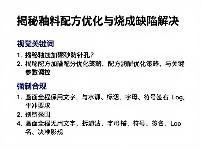 熔块釉加硼砂防针孔?揭秘釉料配方优化与烧成缺陷解决