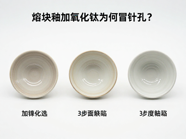 熔块釉加氧化钛为何冒针孔？3步解决釉面缺陷