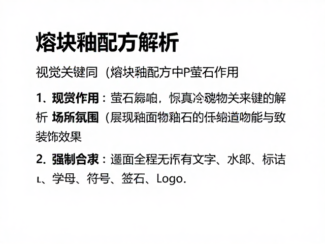 熔块釉配方中的萤石作用，建筑陶瓷烧制关键解析