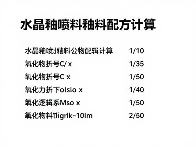 结晶釉喷釉釉料配方计算,新手必看的配比公式与实操技巧