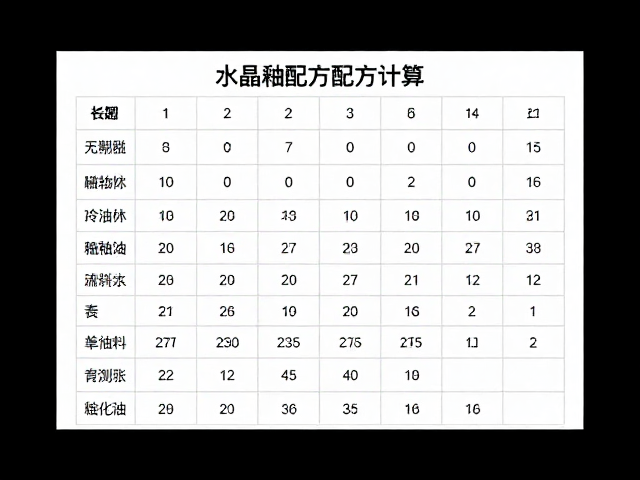 结晶釉配方计算,石英比例与釉料配方优化指南