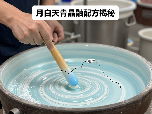 月白天青结晶釉配方揭秘,釉料配比与烧制技巧全解析