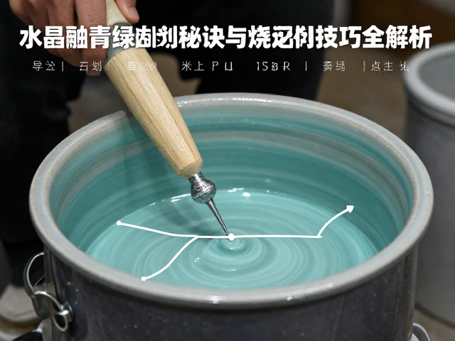 结晶釉青绿山水,釉浆桶配制秘诀与烧制技巧全解析