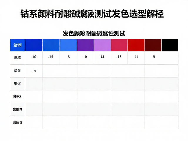 钴系颜料耐酸碱腐蚀测试，发色实验全解析与选型指南