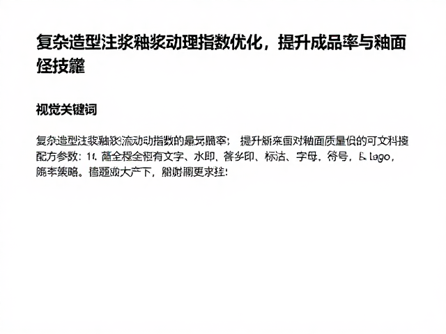 复杂造型注浆釉浆流动性指数优化,提升成品率与釉面质量指南