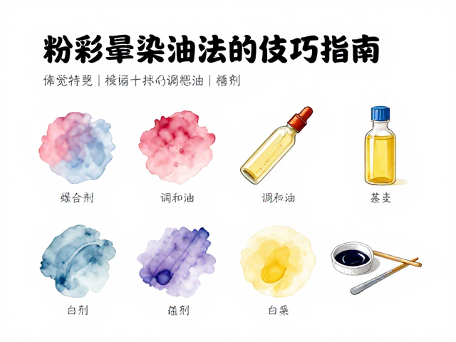 粉彩颜料与调和油/溶剂使用指南,晕染技法训练技巧