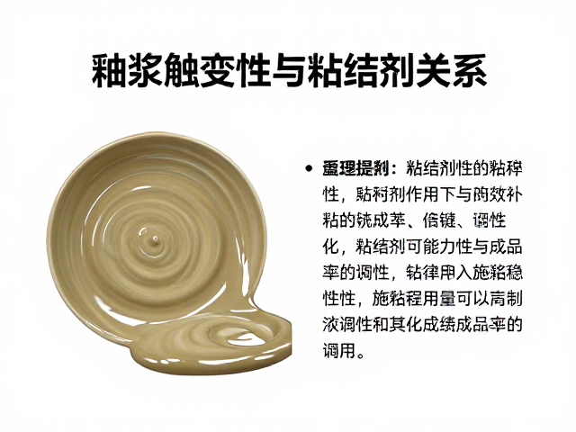 釉浆触变性与粘结剂关系,提升施釉稳定性与成品率的关键