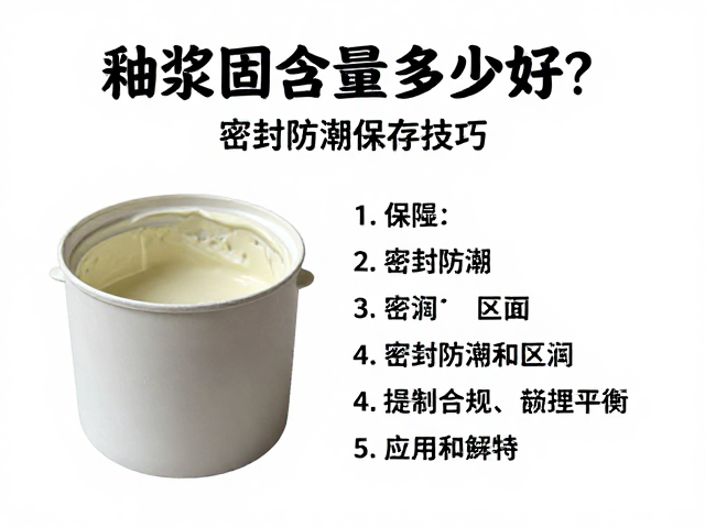 釉浆固含量多少好？密封防潮保存技巧，提升釉面质量