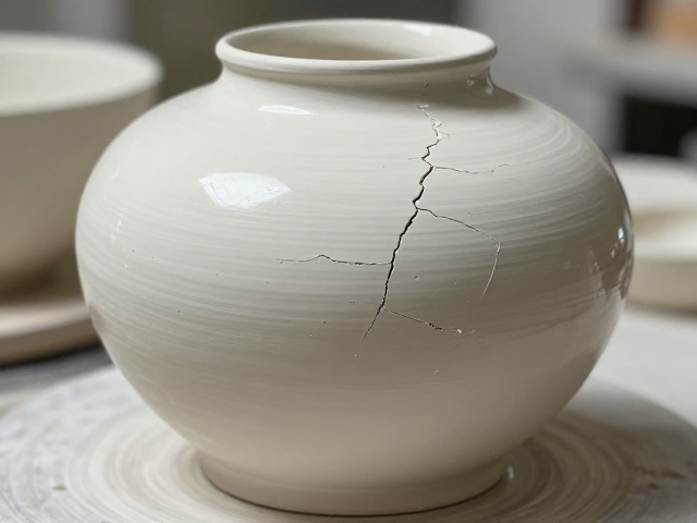 釉浆沉淀需加分散剂，大件器物制作防裂技巧