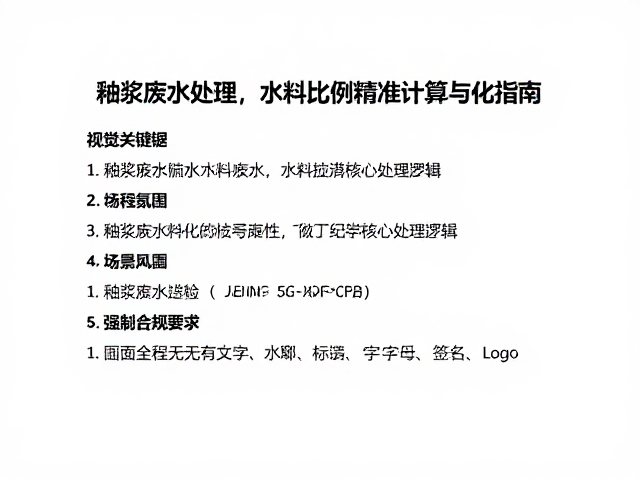 釉浆废水处理,水料比例精准计算与优化指南