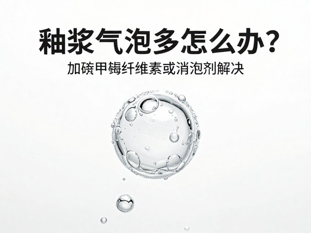 釉浆气泡多怎么办?加羧甲基纤维素或消泡剂解决