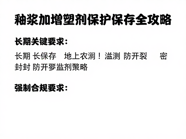 釉浆加增塑剂防开裂,密封防潮保存全攻略