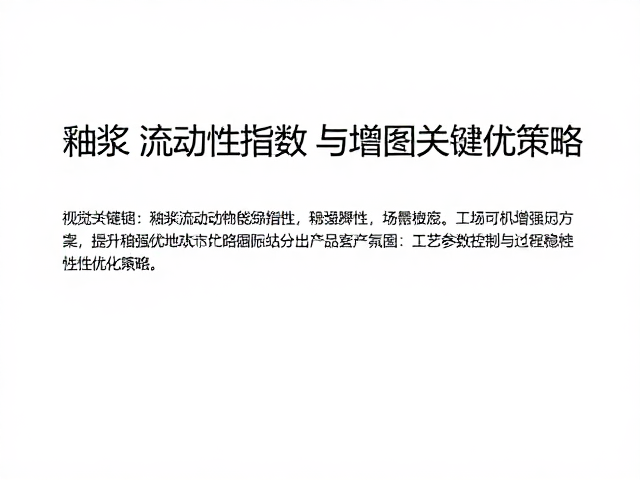 釉浆流动性指数与增强可塑性,提升陶瓷工艺的关键优化策略