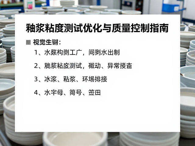 艺术陶瓷批量生产,釉浆粘度测试优化与质量控制指南